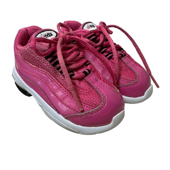 Nike Air Max 95 Baby Sneakers Toddler Girl 7C Desert Pink Black White Shoes - Picture 12 of 14